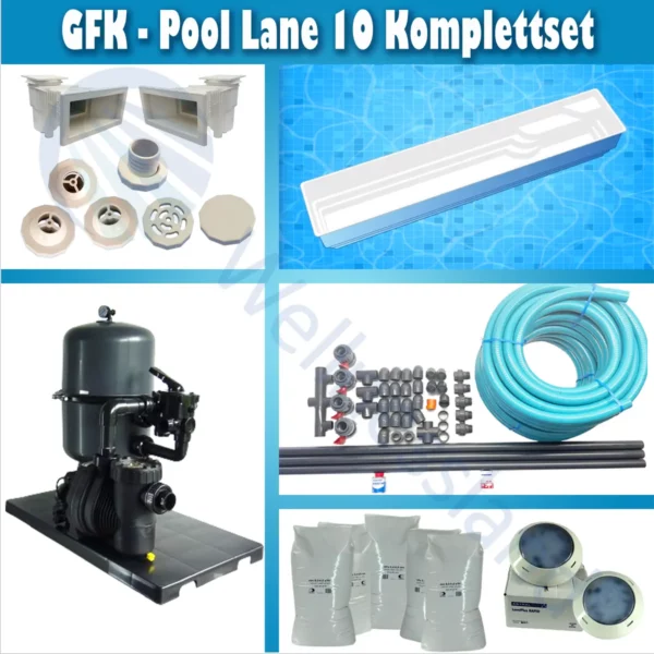 Gfk Pool Lane 10 Komplettset