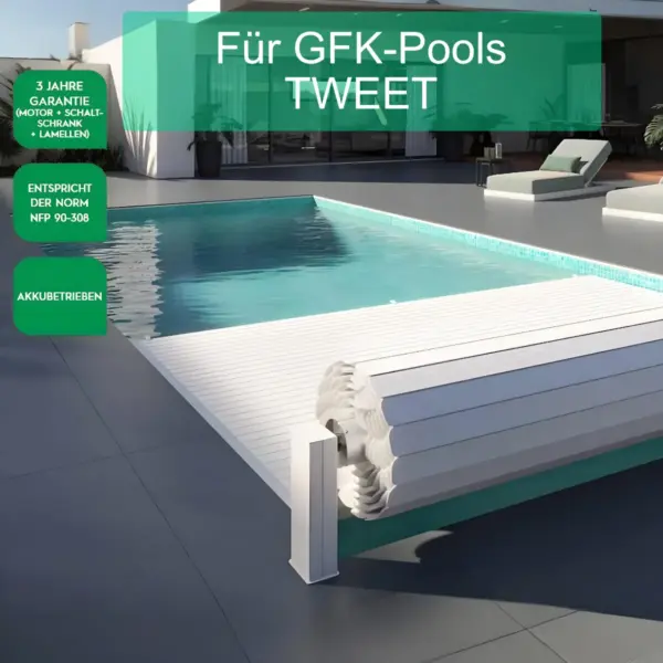 Rollladen Abdeckung Mit Akku Fuer Gfk Pools Bay Oder Tweet