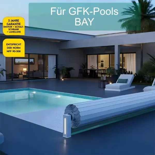 Rollladen Abdeckung Mit Stromanschluss Für Gfk Pool Bay